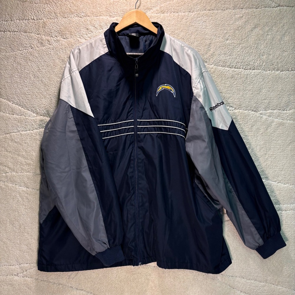 Reebok San Diego Chargers NFL Sports Illustrated Windbreaker Jacket 2XL XXL
